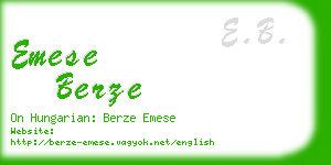 emese berze business card